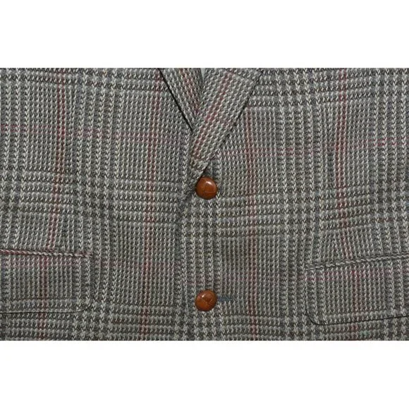 Kilgour French Stanbury Men's Sport Jacket Size 38R Tweed Blazer Wool Brown Coat - Picture 4 of 16